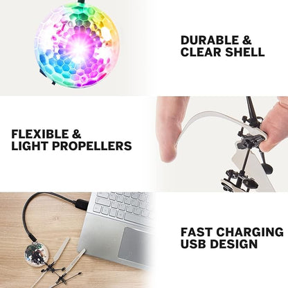 Force1 Orbiter Flying Orb Ball Toy Hand Operated Spinner Drones for Kids - Mini UFO Drone Toys with Remote, Rechargeable LED Indoor Floating Hover Hand Controlled Orb Toys