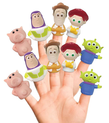 Disney Toy Story Bath Finger Puppets, 10 Pc - Bath Toys, Easter Basket Fillers, Easter Gifts