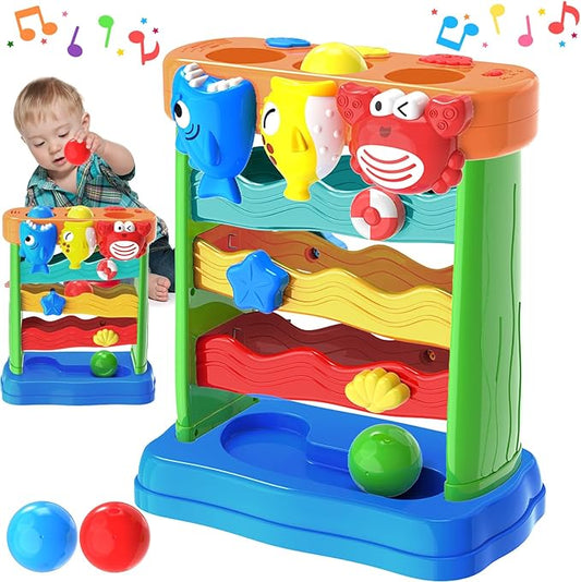 YEGEER Toys for 1 2 Years Old Boys Girls, Musical Toys for 12-18 Months, Interactive Toddler, Montessori Toys, Christmas Birthday Gifts for Baby Kids Toddlers Age 1-2 Years Old (Multicolored)