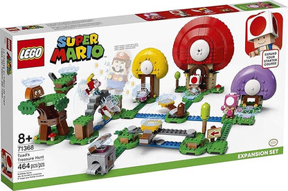 LEGO Super Mario Toad’s Treasure Hunt Expansion Set 71368 Building Kit; Toy for Kids to Boost Their Super Mario Adventures with Mario Starter Course (71360) Playset (464 Pieces)