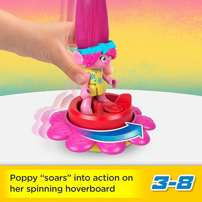 Fisher-Price Imaginext DreamWorks Trolls Toys Sparkle & Roll Pack, Poppy Branch & Guy Diamond Figures for Pretend Play Kids Ages 3+ Years