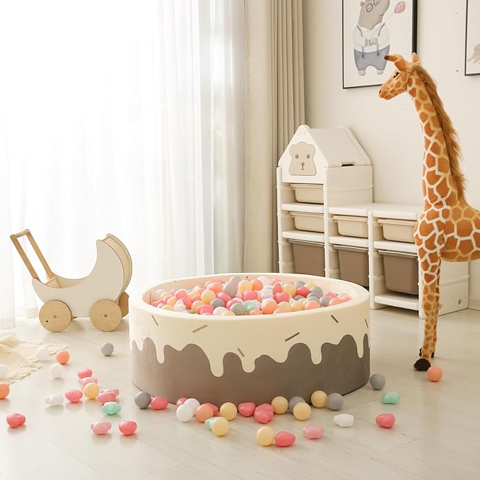 GOGOSO Ball Pit Balls,Plastics Balls for Ball Pit, Stars Hearts Shape for PastelBall for Toddlers Kids