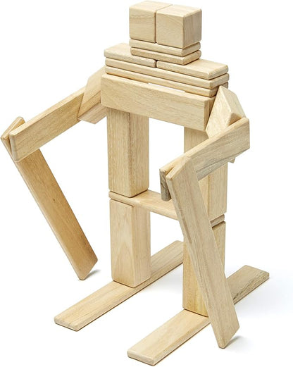 24 Piece Tegu Magnetic Wooden Block Set, Natural, 1-99 years old