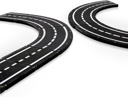 MAGNA-TILES XTRAS: Roads 12 Piece Magnetic Construction Set, The ORIGINAL Magnetic Building Brand