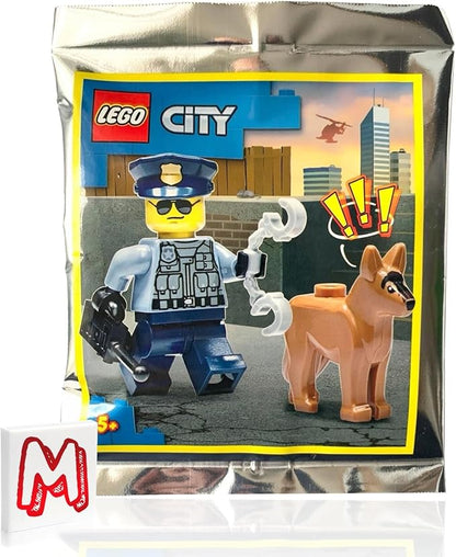LEGO Town City Police Minifigure - Police Officer (with German Shepard Dog) 60174