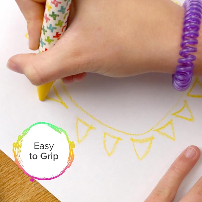 Kid Made Modern Beeswax Crayons for Toddlers & Kids (24 Pieces) - Coloring Non Toxic Crayons with Case (Ages 3+)