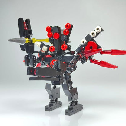 Skibid Toilet Building Block Set, Mini Titan Speaker with Axe Skibid Building Brick for Adults Fans 194PCS Blocks