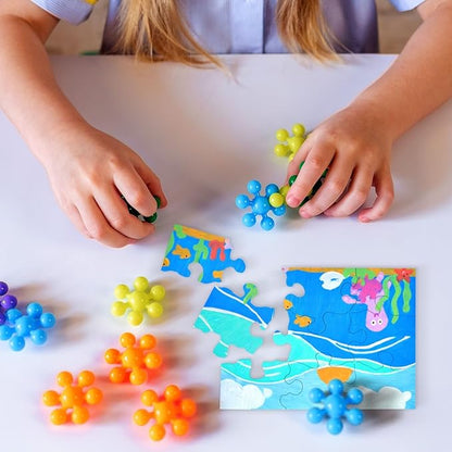 Bright Creations 24 Sheets Blank Puzzles to Draw On Bulk, 5.5 x 4 Inch Jigsaw Puzzle Pieces for DIY, Arts and Crafts Projects