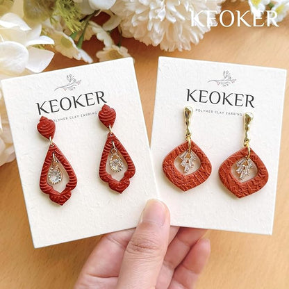 Keoker Polymer Clay Cutters, Boho Clay Cutters for Polymer Clay Jewelry, Basic Polymer Clay Cutters, Clay Earrings Cutters