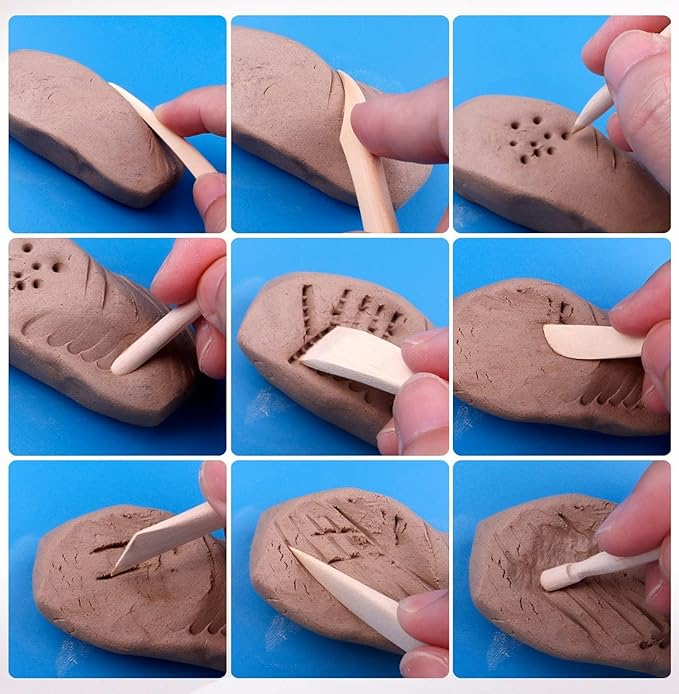 Y9A5N0K3O Clay Tools Kit,41pcs,Plastic Polymer Clay Sculpting Tools Kit for Kids Adults,Pottery Craft,Embossing,Shaping,Sculpting,Modeling