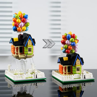 ENJBRICK Up Balloon House Building Kit for Kids Age 8-14 Yrs,Creative Building Block Set 635 pcs,Girl Toys for Christmas and Birthday Gifts,Tensegrity Sculptures Building
