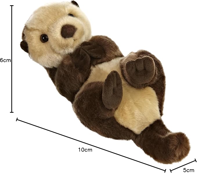 Aurora® Realistic Miyoni® Sea Otter Stuffed Animal - Lifelike Detail - Cherished Companionship - Brown 10 Inches