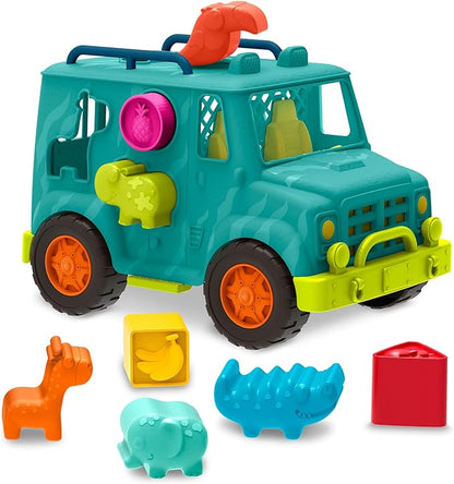 B. toys- Rollin' Animal Rescue- Shape Sorter Truck – Shape Sorting Toy – Toy Truck for Toddlers, Kids – Educational Play – 12 Months +