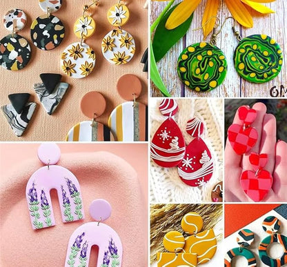 8 Pcs Multicolor Clay Circle Cutters Set,Clay Cutters Set of Circle Cutter Molds Household Tool for Polymer Ceramic Crafts Handmade Supplies Clay Cutters for Earrings Ceramics and Pottery