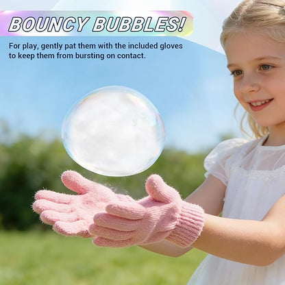 Elastic Bubble Fog Wand, Fog Bubble Machine for Kids, STEM Toy & Science Experiment Kit for Kids, Birthday Gift for 6 Year Old Girl/Boy, Magic Bubble Machine with Lights and Music (Bule)