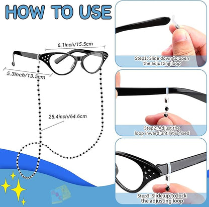 9 PCS 100 Days of School Old Lady Wig Set Include Wig Glasses Necklace Bracelet Glasses Chain Bag Cane and Stickers