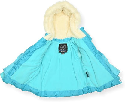 Arctic Quest Little Girls Bib Snow Pants and Ski Jacket Water-Resistant Snowsuit For Kids Winter Jacket For Girls