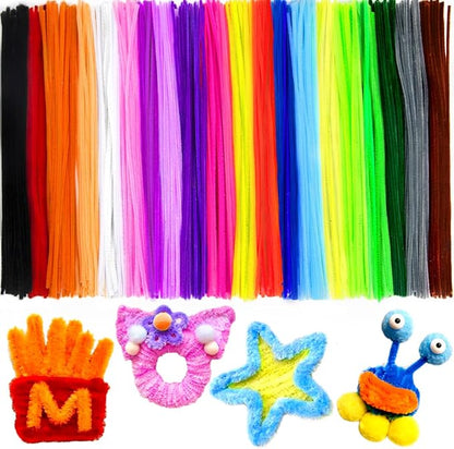 Praisebank Pipe Cleaners for Crafts (1000pcs 25 Multi-Colored), 12 inch Long Pipe Cleaners.