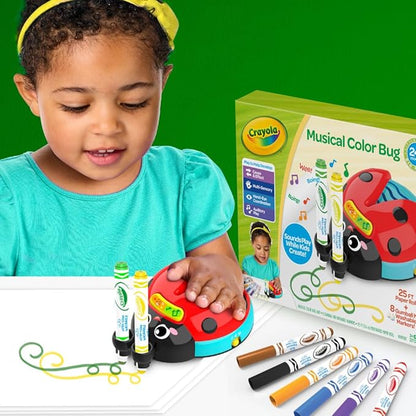 Crayola Musical Color Bug, Toddler Sensory Toy, Ladybug Toy for Kids, Arts & Crafts, Gifts for Toddlers, Ages 2, 3, 4