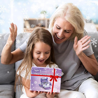 GirlsHome Kids Makeup Set for Girl 56 Pcs Washable Real Cosmetic, Non-Toxic Frozen Toys Toddler Makeup Kit, Frozen Princess Dress up Kit Christmas & Birthday Girl Gift for 3-12 (Frozen Purple)