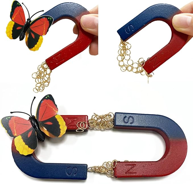Physics Science Magnets Set for Experiment Education School Science Horseshoe U-Shaped Magnets Kit Toy Tools for Kids Students Teachers