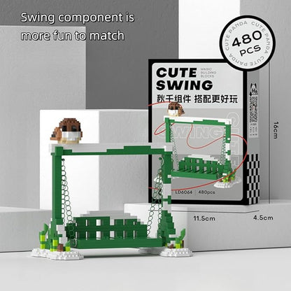 QMEAKMONY Mini Building Blocks Panda Sets Cute Micro Mini Panda Building Bricks for Adults Micro Nano Bricks Perfect Party Favors for Teenagers. (480 PCS)