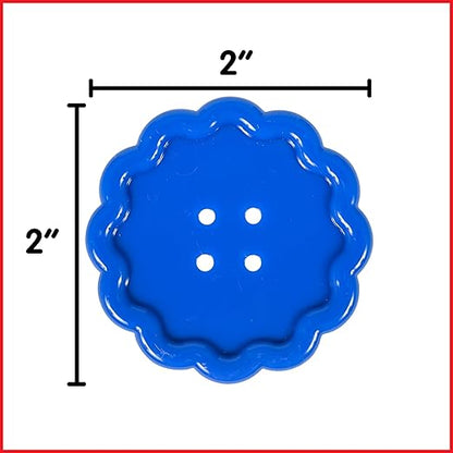 edxeducation Large Buttons - Mini Jar Set of 60 - Lacing Activity - Sensory and Fine Motor Skill Development - Math Manipulative for Kids