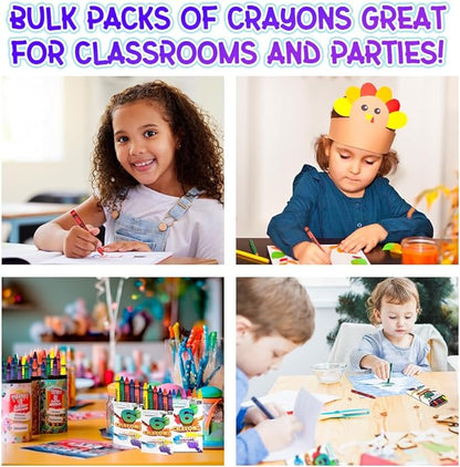 ArtCreativity Crayons Bulk Set - 300 Total Crayons - 50 Packs of 6 - Vibrant Colors for Kids & Classroom
