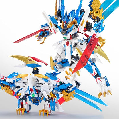 Dinosaurs Transforming Mech Technic Building Sets，Pterodactyl 2-in-1 Building Block Model, Robot Action Figures Building Kits, Birthday for Boys, Adult Age 8-12 (Pterodactyl)