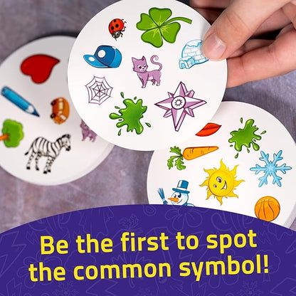 Asmodee Spot It! Classic Card Game (2024 Refresh) - Eco-Blister Edition, 5-in-1 Visual Perception Game for Quick Reflexes and Family Fun, Ages 6+, 2-8 Players, 10 Minute Playtime, Pack of 36