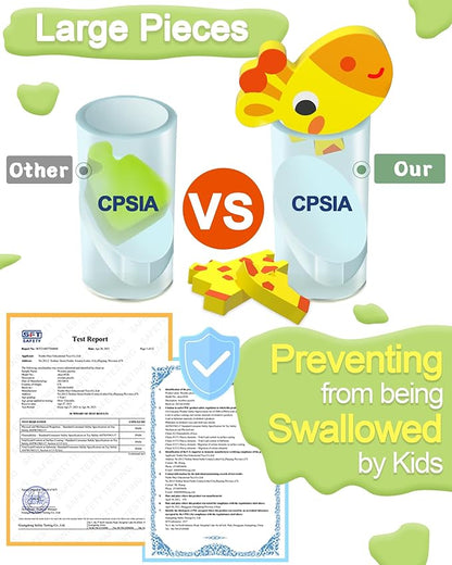 Benresive Wooden Toddler Puzzles, 6pcs Animal Montessori Toys for 1-3 Year Old Boys & Girls, Learning Educational Preschool Toys, Great Gifts for 1 2 3 Year Olds