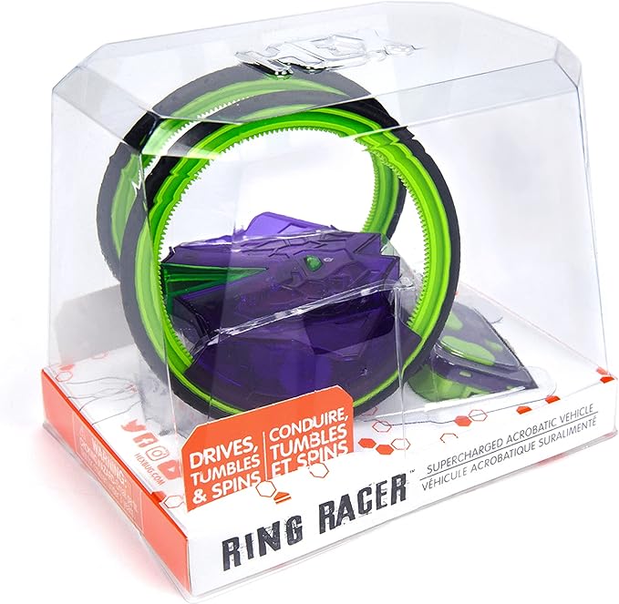 HEXBUG Ring Racer, Self-Stabilizing Rechargeable Remote Control Robot Toys for Kids, STEM Toys for Boys & Girls Aged 8 & Up, (Colors May Vary)
