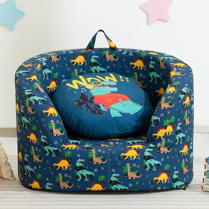 ALIMORDEN Snug-Arch Toddler Couch, Comfy Foam Baby Chair, Ergonomic Toddler Chair with a Snug Embrace Design for Boys and Girls, Dinosaur