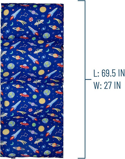 Wildkin Kids Floor Lounger: Ideal for Boys and Girls, Travel-Friendly, Perfect for Sleepovers - Pillow Lounger for Kids, Requires Standard Size Pillows Not Included (Out of This World)