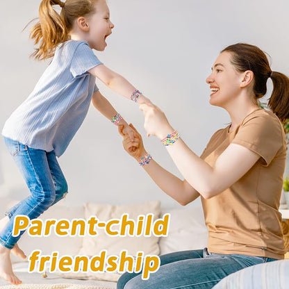 60 pcs Colorful Kids Friendship Bracelet Sets, Stackable Elastic Cute Beaded Bracelets Princess Pretend Play Bracelet Preppy Bracelets Bulk Set for Women Gift