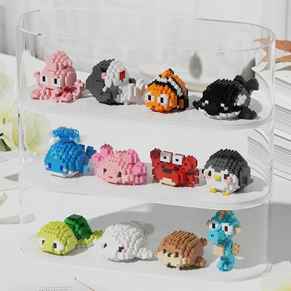 Marine Animals Building Blocks Sets Mini Building Blocks Ocean Animal Sea Creatures Building Blocks Set Mini Building Blocks Toys STEM Gifts for Kids Adult(Salamander)