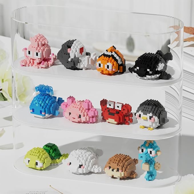 Marine Animals Building Blocks Sets Mini Building Blocks Ocean Animal Sea Creatures Building Blocks Set Mini Building Blocks Toys STEM Gifts for Kids Adult(White Whale)