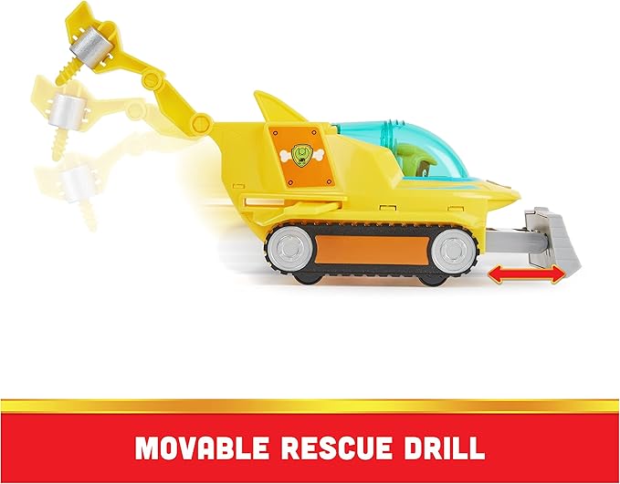 Paw Patrol Aqua Pups Rubble Transforming Hammerhead Shark Vehicle with Collectible Action Figure, Kids Toys for Ages 3 and up