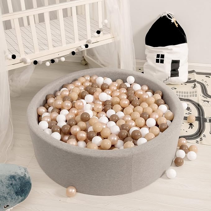 GOGOSO Baby Ball Pit Balls Pack of 100 for Toddlers - BPA&Phthalate Free Non-Toxic Crush Proof Ocean Ball Soft Plastic Balls for 1 2 3 4 5Years Toddlers Baby Kids Birthday Pool Tent Party