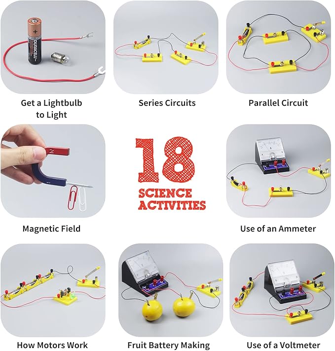 Teenii STEM Electricity & Magnetism Kit - Electromagnetism Experiments for Kids Age 8-16