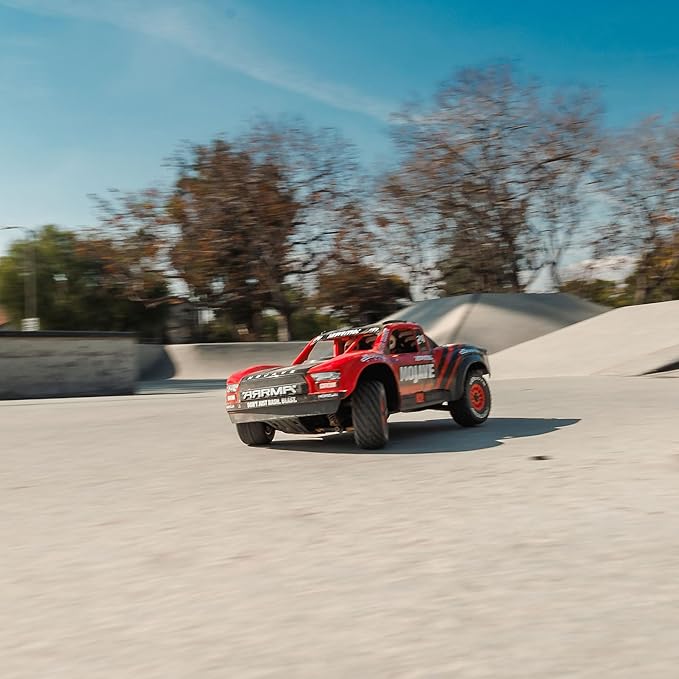 ARRMA RC Truck Mojave GROM 4x4 Smart Small Scale Desert Truck, RTR (with Battery and Charger Included) Red/Black ARA2104T1