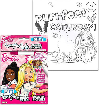 Barbie Coloring and Activity Book Super Set - 4 Books with Over 25 Stickers Party Pack