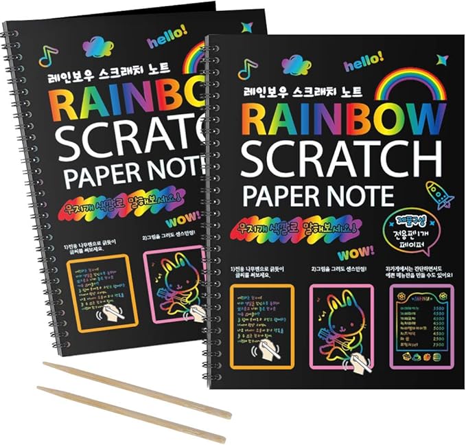 I&Art Scratch Art Books for Kids Scratch Art Paper Rainbow Scratch Art for Best Gifts