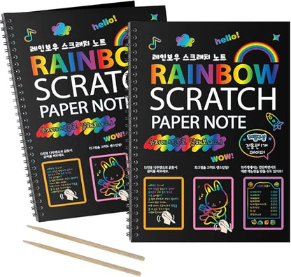 I&Art Scratch Art Books for Kids Scratch Art Paper Rainbow Scratch Art for Best Gifts