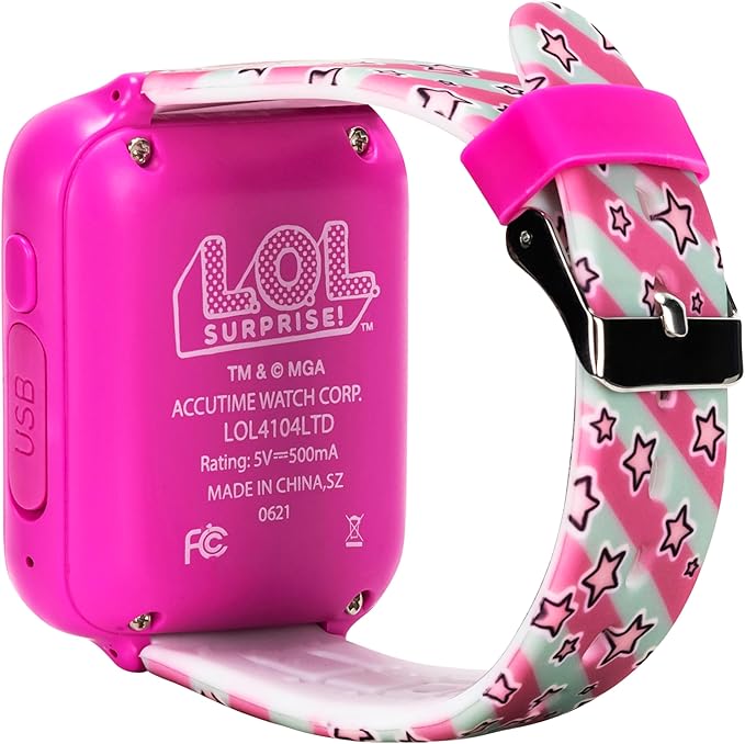 LOL Surprise Kids Interactive Smart Watch with Camera, Games, Voice Recorder, Step Counter, 10 Fun Watch Faces, Alarm, Timer, and Calculator - Ideal Tech Toy for Kids