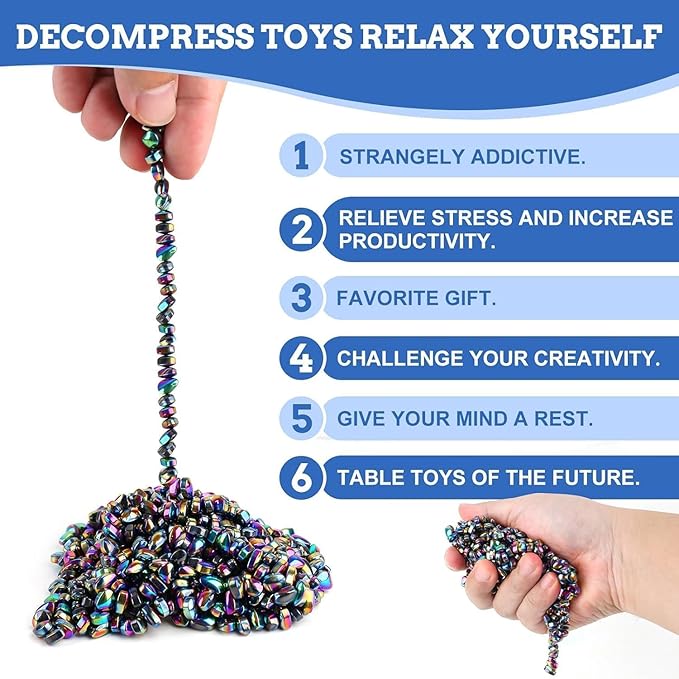 1100pcs Putty, Fidget Toys, Fidget Toys Adults ，Sensory Toys，Adults Gifts,Desk Fidgets Toys for Office Stress/Anxiety Relief (1100 PCS(Colour))