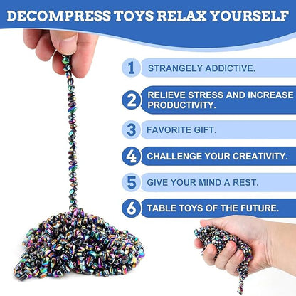1100pcs Putty, Fidget Toys, Fidget Toys Adults ，Sensory Toys，Adults Gifts,Desk Fidgets Toys for Office Stress/Anxiety Relief (1100 PCS(Colour))