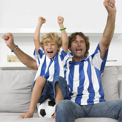 24 Packs Soccer Silicone Bracelets Party Supplies Soccer Motivational Rubber Wristbands for Sport Themed Football Themed Birthday Baby Shower Party Favors Award Gift