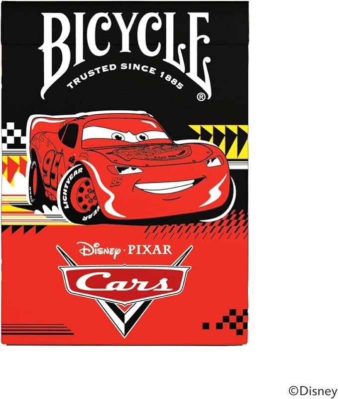 Bicycle Disney & Pixar Cars Playing Cards – Kids Card Game Featuring Lightning McQueen, Durable Deck for Family Game Night, Travel & Party