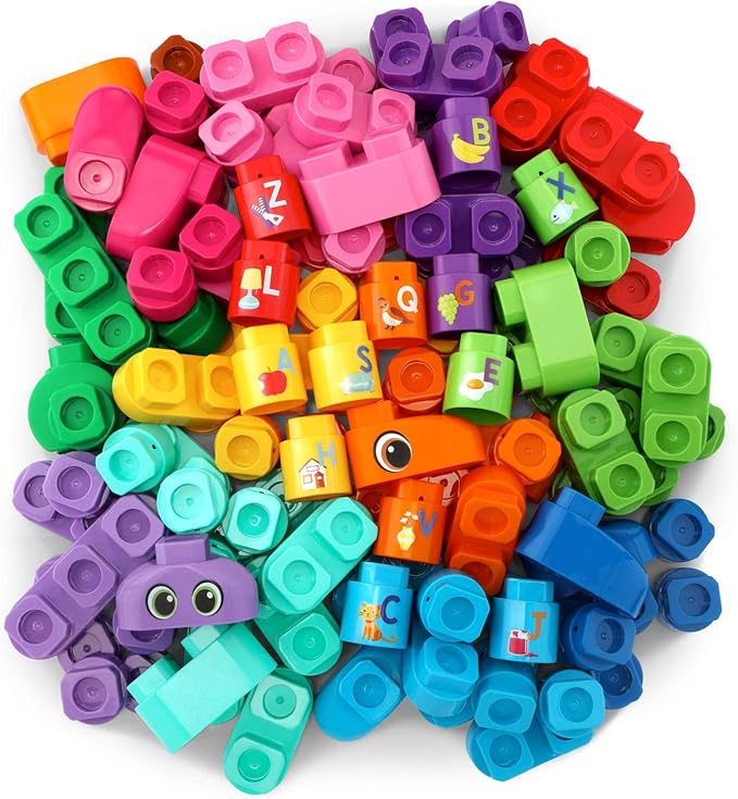 LeapFrog LeapBuilders 81-Piece Jumbo Blocks Box, Pink,24 months to 5 years